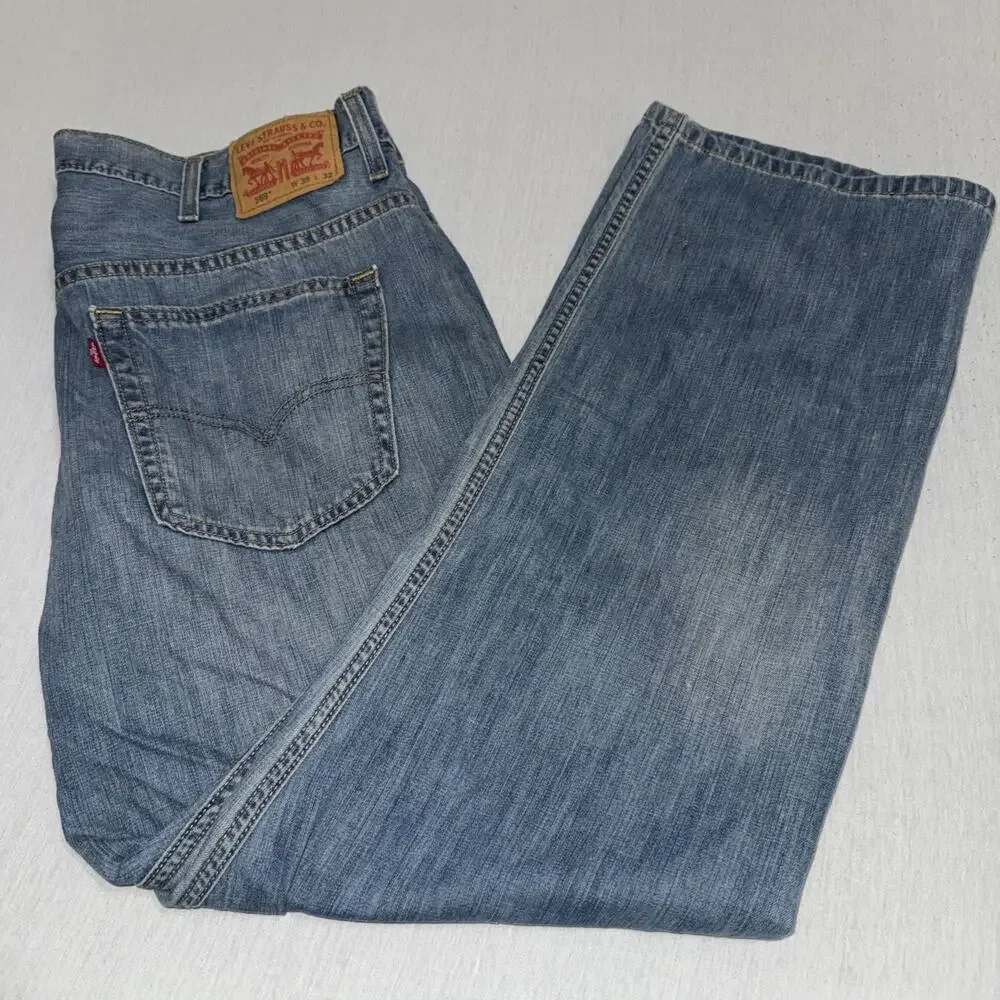 Levi's 569 Loose Straight Jean's Men's 38x32 Pants Blue Denim Baggy
